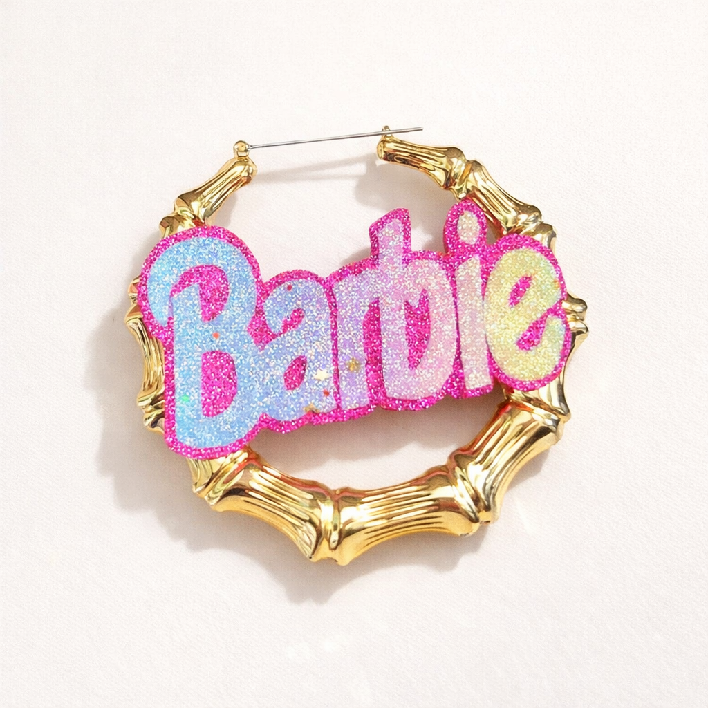 Bamboo Hoop Earrings